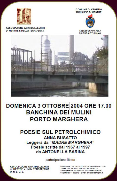 locandina petrolchimico di Marghera