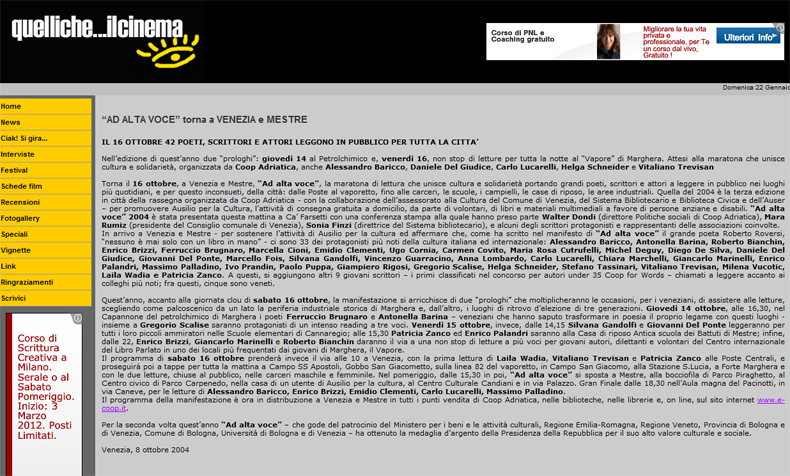 immagine della pagina del sito: quelliche...il cinema