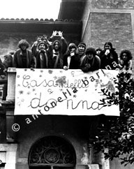 La Casa della Donna. Primi istanti dell’occupazione di Villa Franchin. Mestre, Viale Garibaldi, 13 novembre 1977. (© Antonella Barina)