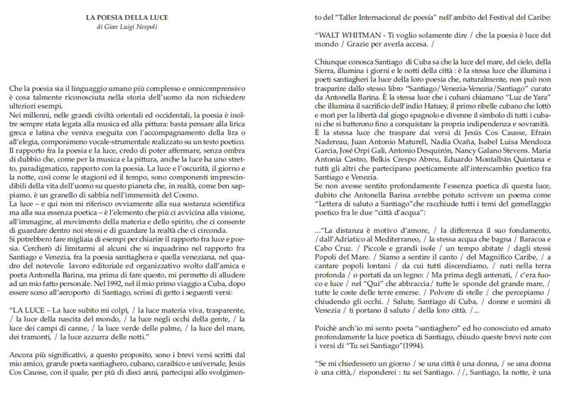 pagina del libro Luz di Antonella Barina