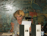 Maria Pia Colonnello, attrice, legge alcuni brani dal rracconto - Albertine, il senso del viaggio - (foto Simonetta Borrelli) 