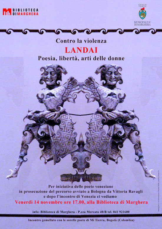 RilievoMuseoDelfi-Locandina-contro la violenza -landai - poesia, libertà, arti delle donne