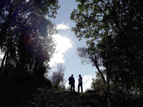 Salvatore e Vito sul dosso sopra la sorgente