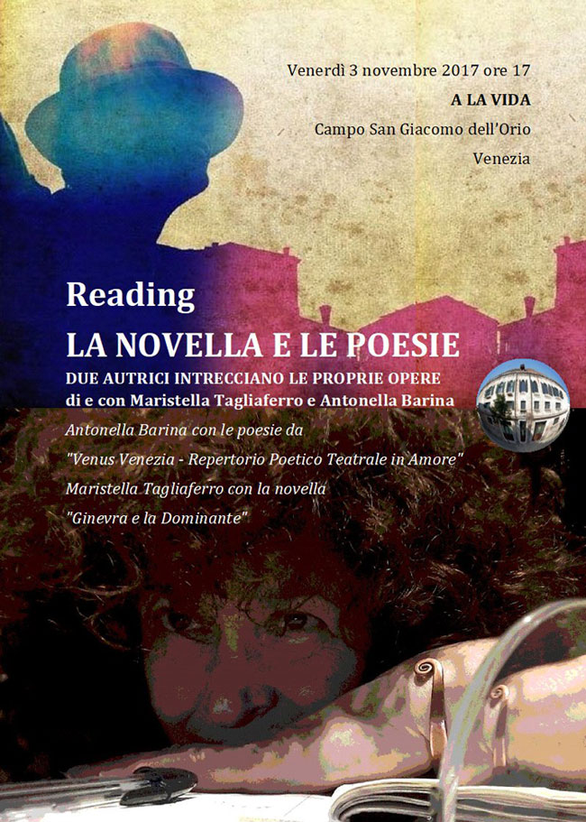 locandina del reading novella e poesie